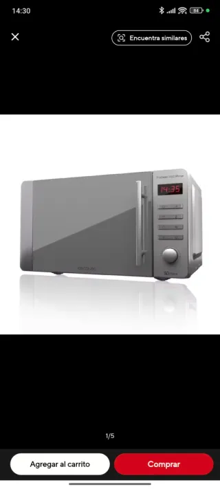 Microondas Cecotec Proclean 5020 Mirror