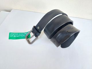 Cintura Benetton nuova in pelle colore nero
