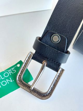 Cintura Benetton nuova in pelle colore nero