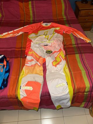 Traje de Quad/Motocross Naranja y Blanco