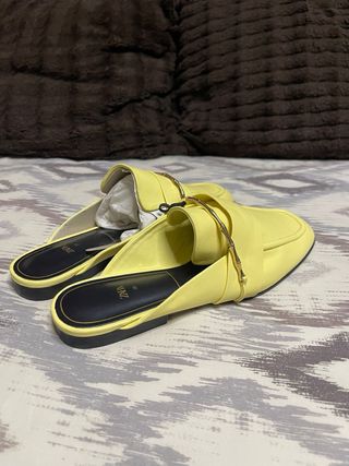 ZARA Mules Amarillas Talla 38