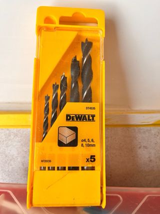 Juego 5 Brocas DeWalt Madera 4-10mm