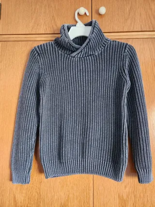 Jersey de punto para niño azul marca OVS talla 8-9