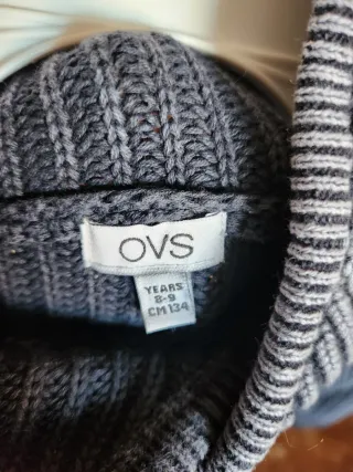 Jersey de punto para niño azul marca OVS talla 8-9