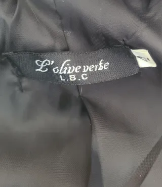 Chaqueta Polyester Negra con Pelo