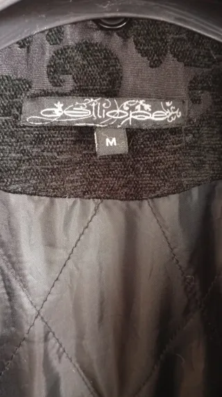 Cappotto damascato nero