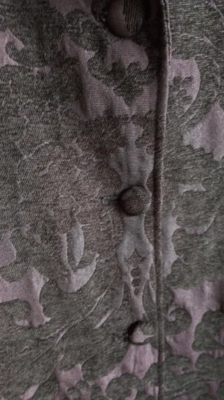 Cappotto damascato nero