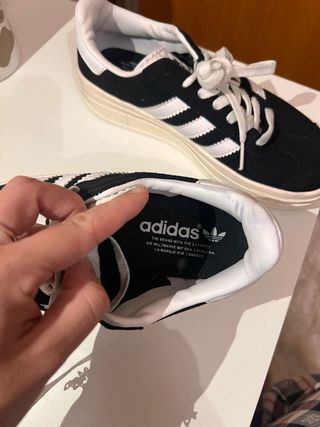 Adidas Gazelle Plataforma Negro Blanco