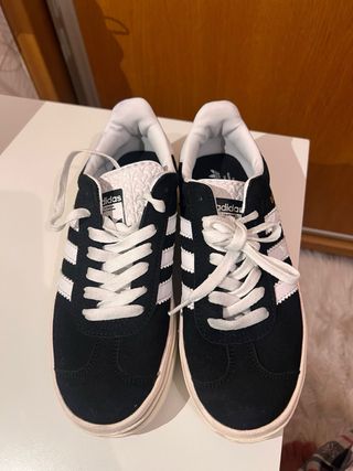 Adidas Gazelle Plataforma Negro Blanco