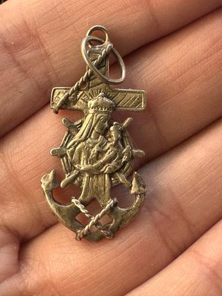 CRUZ VIRGEN DEL CARMEN MARINERA, JOYERIA PLATA