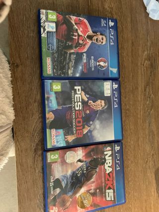 3 Videojuegos PS4: PES 2016, PES 2018, NBA 2K15