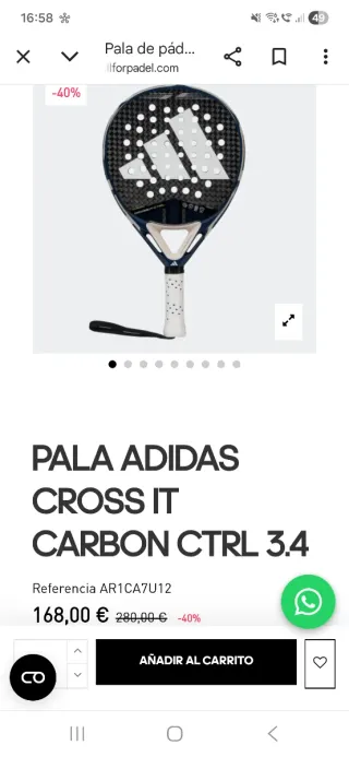 Adidas Cross It Ctrl Padel Carbon