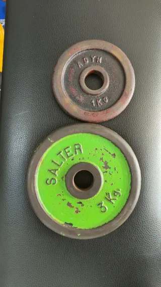 Discos de pesas hierro 1kg , 3 kg y 5 kg