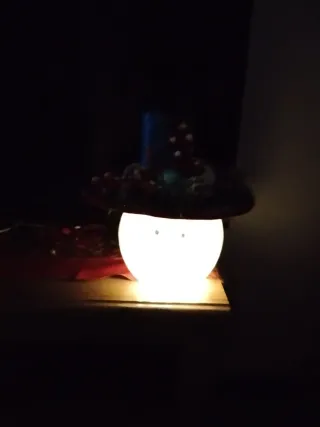 Lampada pupazzo neve natale artigianale