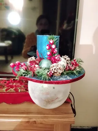 Lampada pupazzo neve natale artigianale