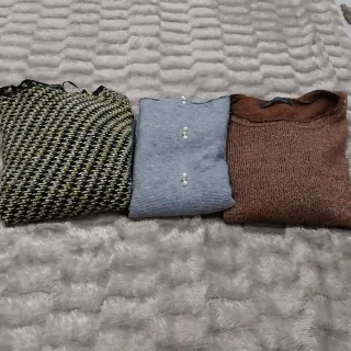 Lote de Jersey  en gris marrón y negro jaspeado