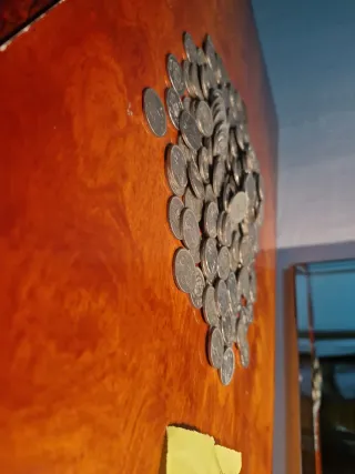 Lote 227 monedas, 5 pesetas: 1975, 1980, 1982,1983