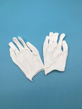 24 pares guantes algodón blancos