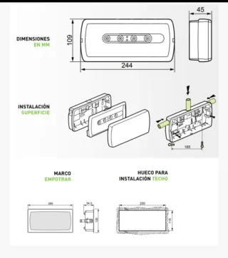 Luz de emergencia Legrand blanca