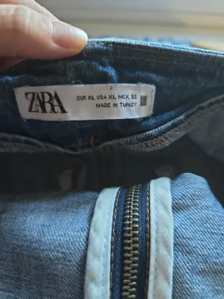 Falda midi vaquera Zara cremallera