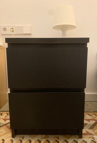 Comodino Malm Ikea Nero
