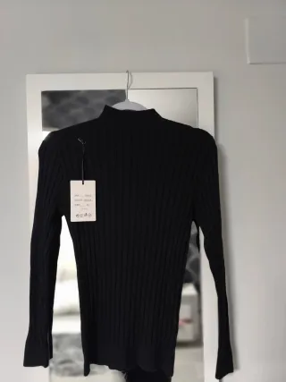 Jersey negro canalé