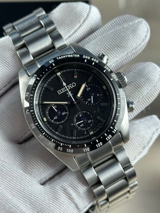 Seiko Speedtimer Cronografo Nero Acciaio