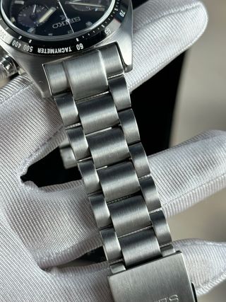 Seiko Speedtimer Cronografo Nero Acciaio