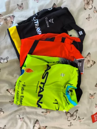 Lote 3 camisetas Ciclismo Astana Proteam y Strava
