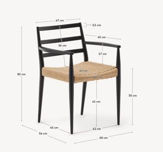 Silla Analy con reposabrazos madera maciza