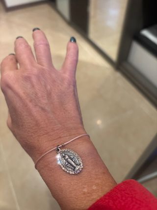 Pulsera Milagrosa Plata y Rosa