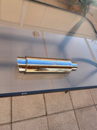 Tubo de escape cromado quad