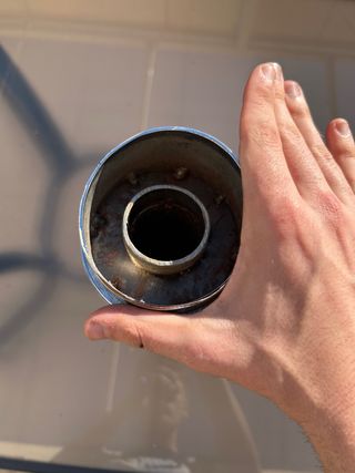 Tubo de escape cromado quad