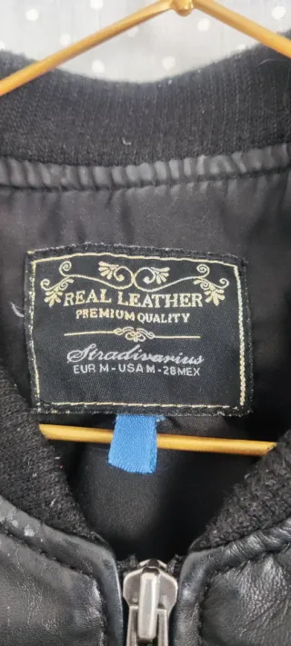 Cazadora para mujer de cuero auténtico