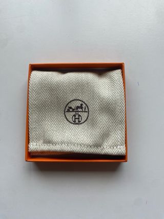 Pulsera Hermès Doble Vuelta Marrón y Naranja.