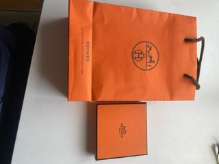 Pulsera Hermès Doble Vuelta Marrón y Naranja.