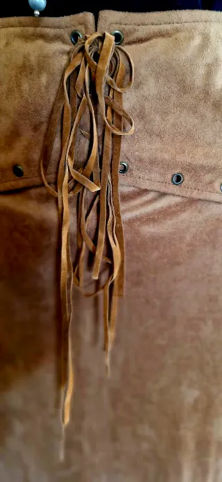 Falda midi Nobuk cordones corsé Talla/42/44