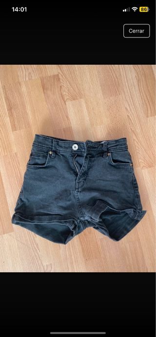 Vaqueros cortos negros