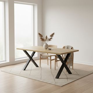 MESA DE COMEDOR MDF CHAPA ROBLE CIRCE