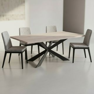 MESA DE COMEDOR MDF CHAPA OLMO HECATE