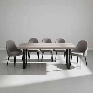 MESA DE COMEDOR MDF CHAPA OLMO ATENEA