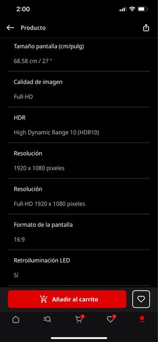 Monitor Gaming Acer 27
