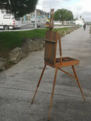 Atril de pintor de madera
