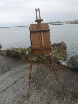 Atril de pintor de madera