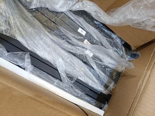 VASAGLE Tavolo Consolle a 2 Livelli, Tavolo Ausiliare con 2 Ripiani, 20 x 80 x 80 cm, per Soggiorno, Corridoio, Ingresso, Marrone Rustico e Nero Tinta LNT130B22V1