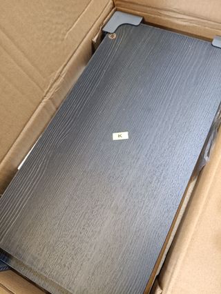 VASAGLE Tavolo Consolle a 2 Livelli, Tavolo Ausiliare con 2 Ripiani, 20 x 80 x 80 cm, per Soggiorno, Corridoio, Ingresso, Marrone Rustico e Nero Tinta LNT130B22V1