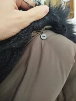 Abrigo acolchado verde con capucha