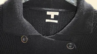 Abrigo Massimo Dutti Algodón y Seda Negro