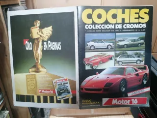 Álbum Cromos Coches Motor 16 Cusco completo.