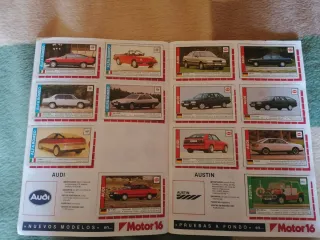 Álbum Cromos Coches Motor 16 Cusco completo.